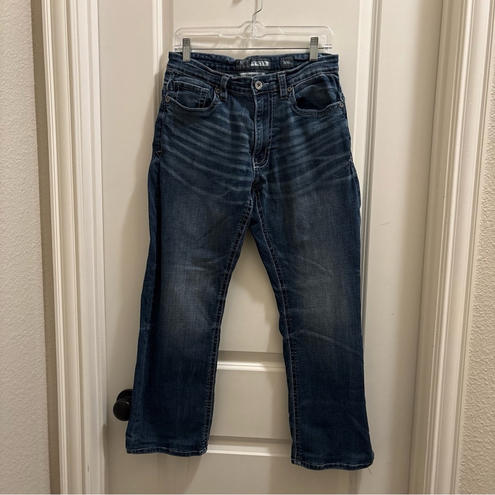 Buckle BKE Jeans Mens Size 30R 30x27 Blue Tyler Straight Leg Western Mid Rise